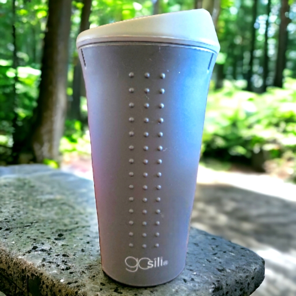 1 GoSili 16oz Silicone Tumbler Eco-Friendly Reusable Silicone Cup Hot Cold Gray